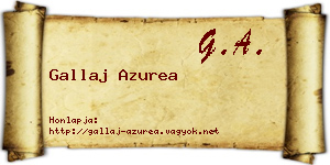 Gallaj Azurea névjegykártya